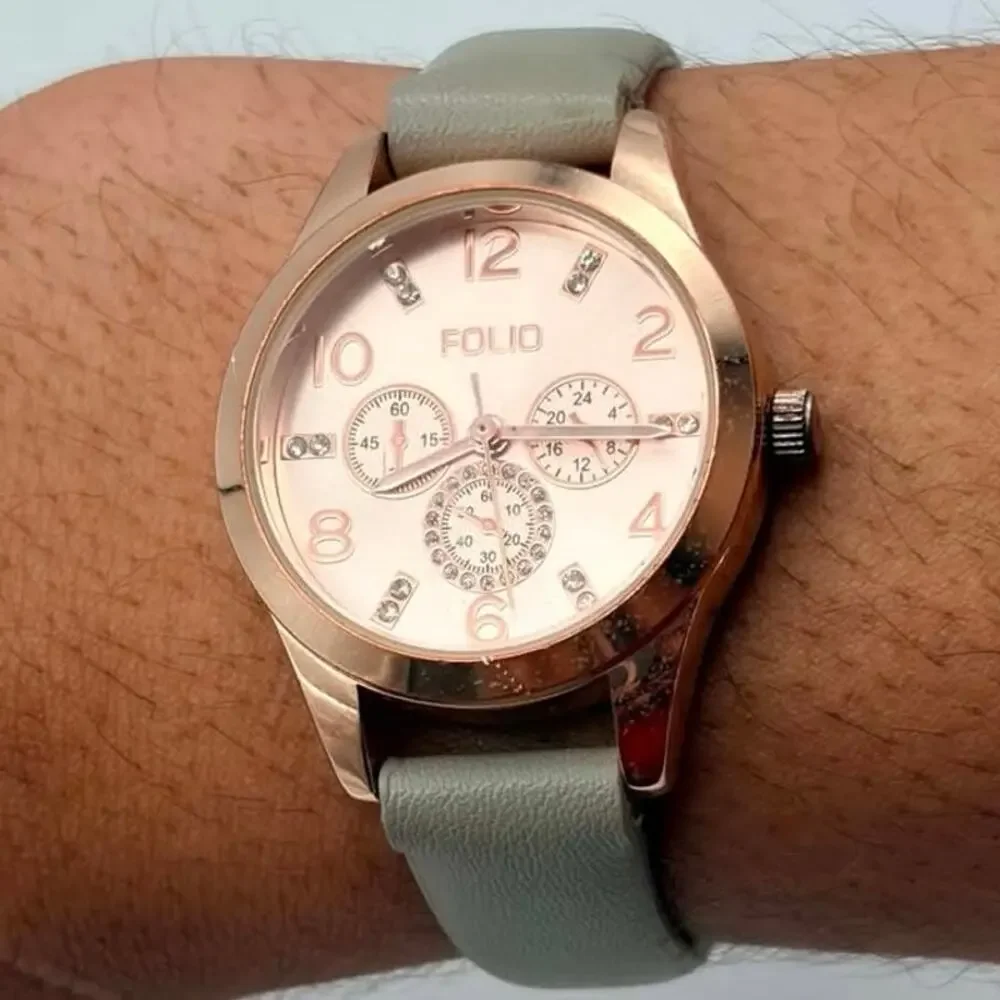 Rose Gold & Gray Folio Watch